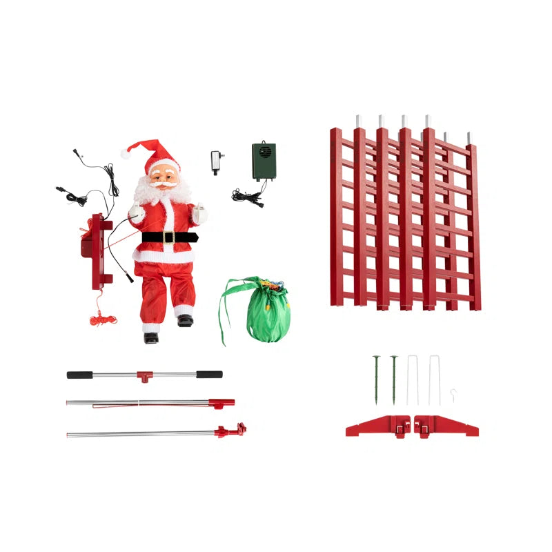 10' Outdoor Animated Super Climbing Santa