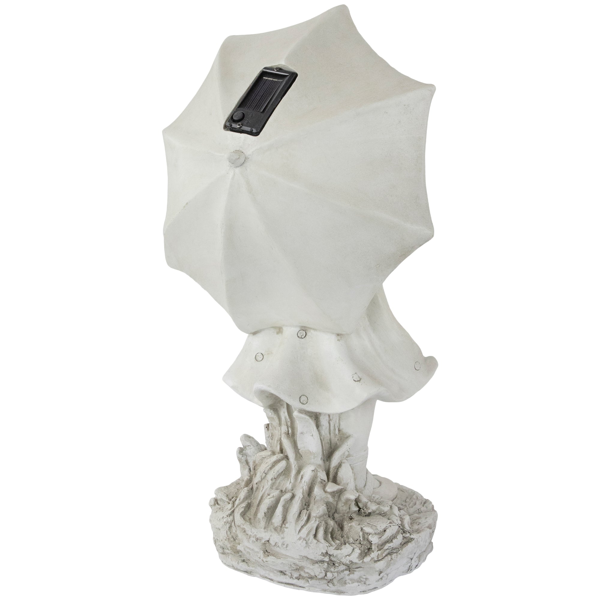 18" Solar LED Lighted Girl with Umbrella Outdoor Garden Statue